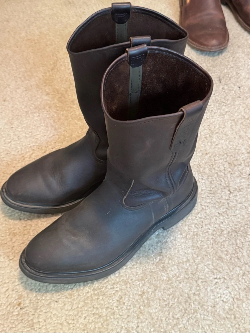 Red Wing Shoes Dark Brown Pull-On Work Boots